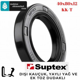 40x80x12 mm SUPTEX KK-T NBR DÖNER MİL YAĞ KEÇESİ 6430 40*80*12